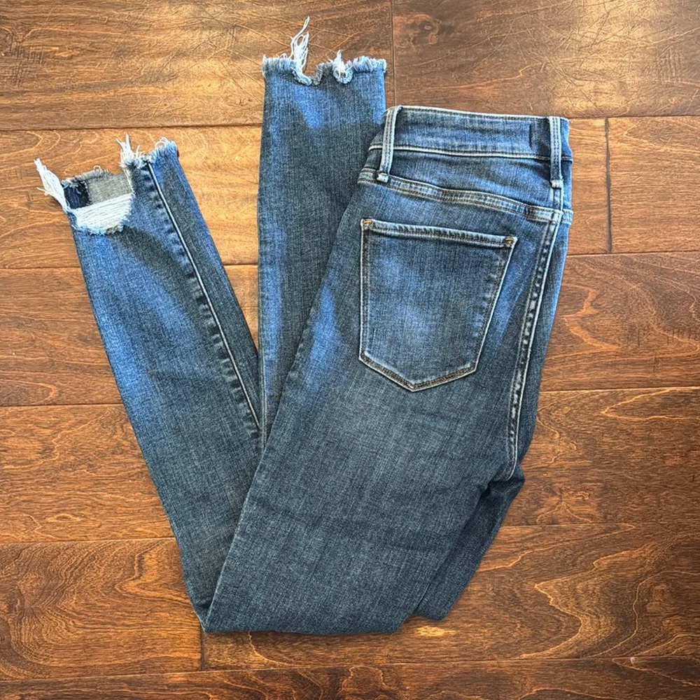 Classic Blue Distressed Women's Jeans
